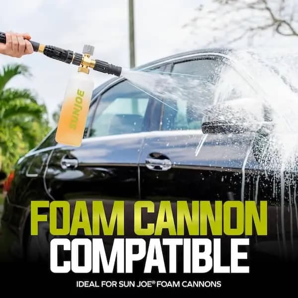 Sun Joe 1 Gal. Premium Snow Foam Pressure Washer Rated Car Wash Soap and Cleaner, Orange-Vanilla, SPX-FCS1G-CRM [Container Size (oz.): 128, Features: Chemical/detergent injection,