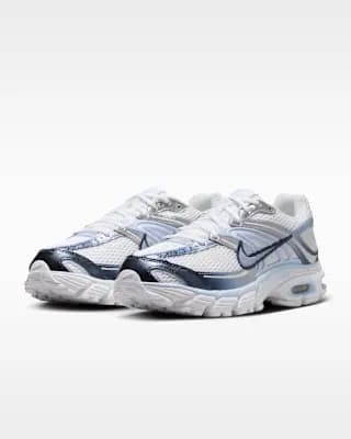 Nike Air Max Moto 2K Women's Shoes White/Metallic Silver/Midnight Navy/Hydrogen Blue [White/Metallic Silver/Midnight Navy/Hydrogen Blue, W 5 / M 3.5, W 5.5 / M 4, W 6 / M 4.5, W 6.