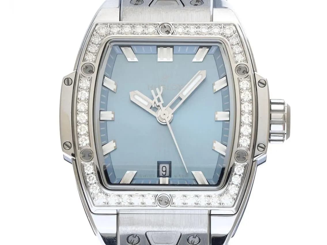 Hublot Big Bang Unico Ref.682.SX.717B.RX.1204 2026 Full Set Ungetragen Spirit of Big Bang Steel Coal Blue Lady Diamanten 0,88ct Kautschuk Faltschließ
