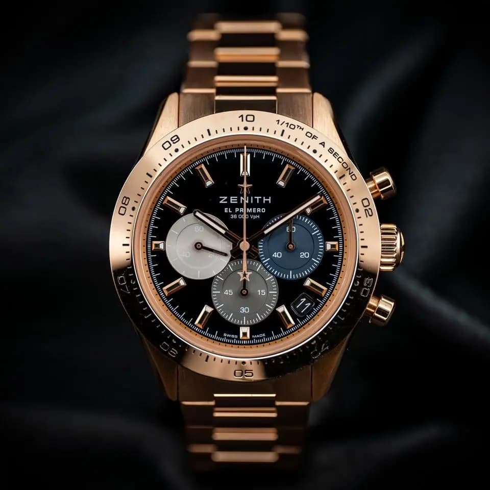Zenith Chronomaster Sport Rose Gold Black Dial 18.3101.3600/21.M3100 Complete Set