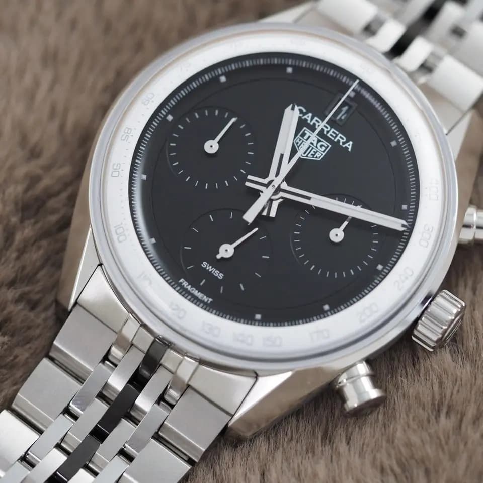 TAG Heuer Top Condition Carrera Chronograph X Fragment Limited Edition CBS221B Full links Please read all DESCRIPTION before purchase