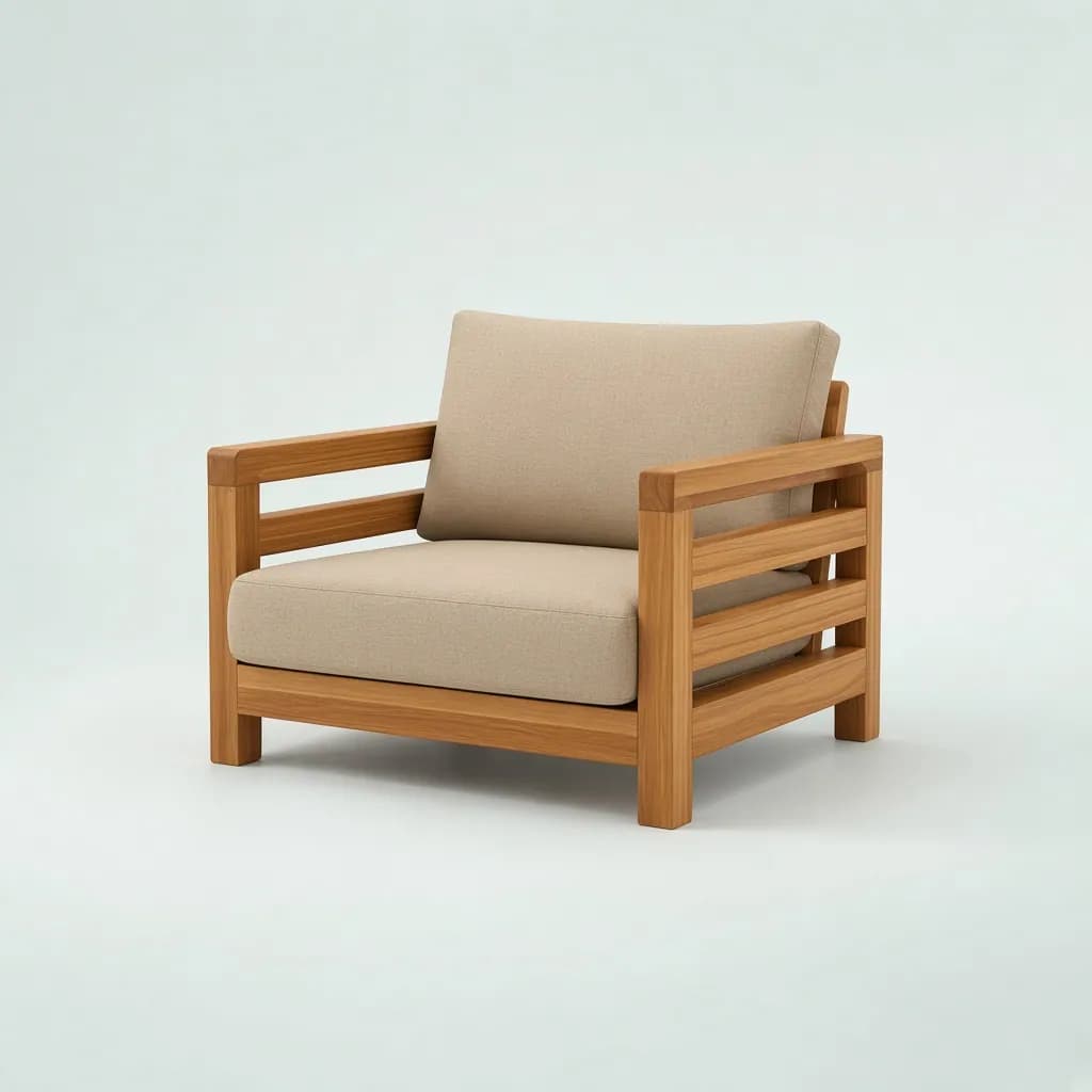 Article Palmera 34.5" Outdoor Lounge Chair, Portside Beige