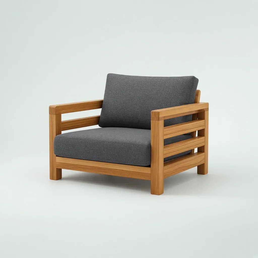 Article Palmera 34.5" Outdoor Lounge Chair, Dravite Gray