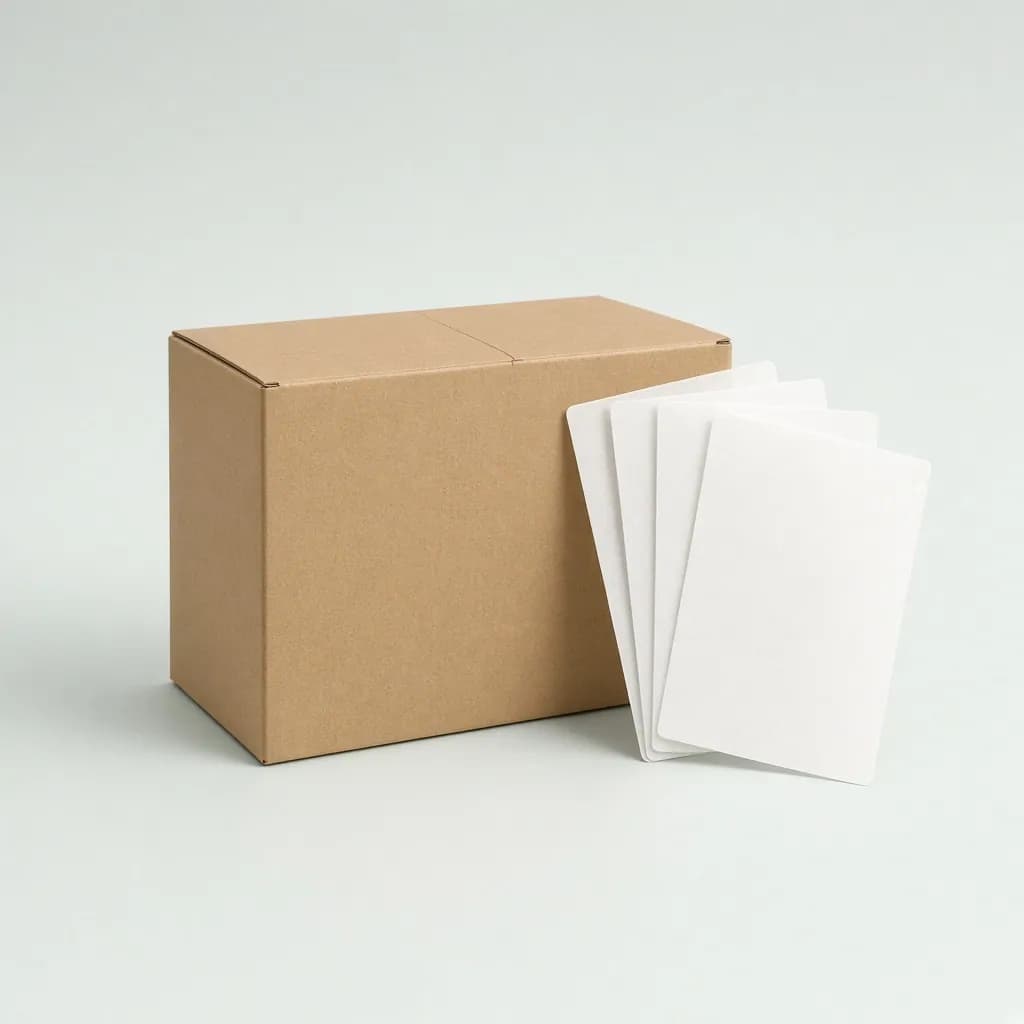 Recyclable paper box of laundry detergent sheets with a few sheets fanned out