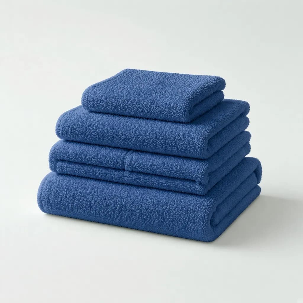 Coyuchi Cloud Loom Organic Towels, 6 Piece Set, Steel Blue