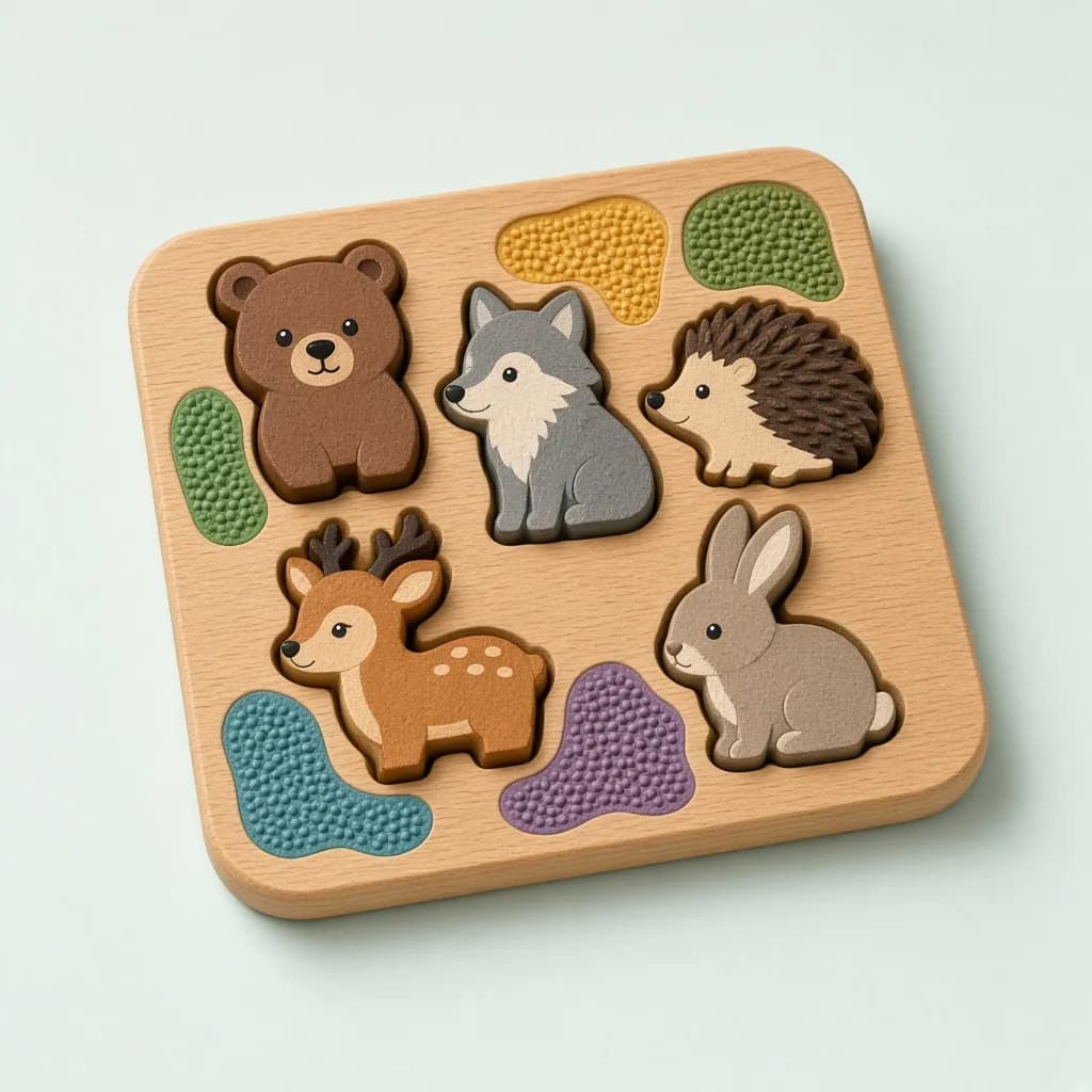 Melissa & Doug Forest Friends Touch & Feel Puzzle