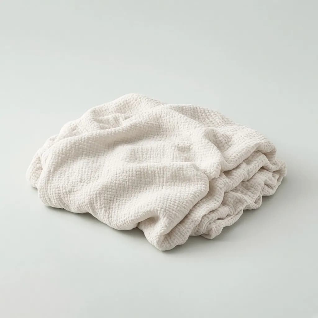 Parachute Cloud Linen Gauze Throw, Bone
