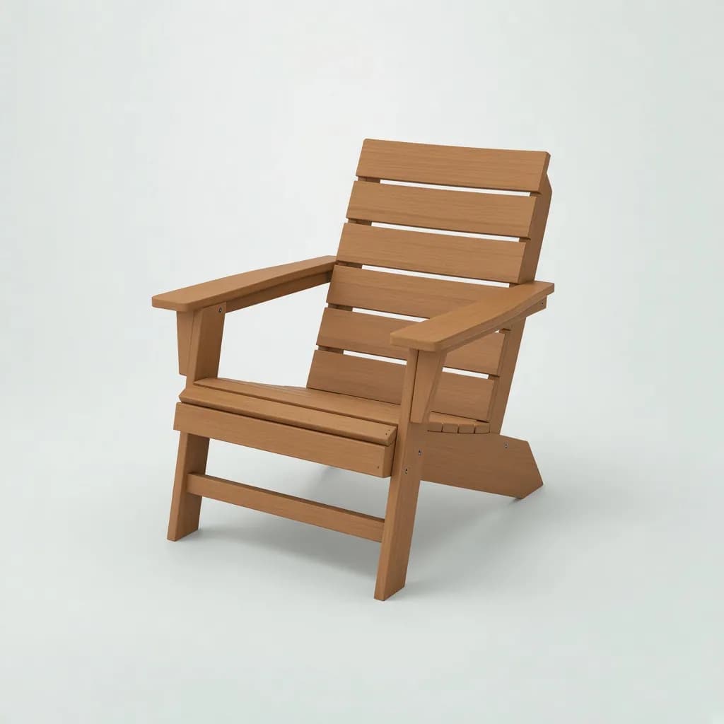 POLYWOOD Modern Adirondack Chair, Teak