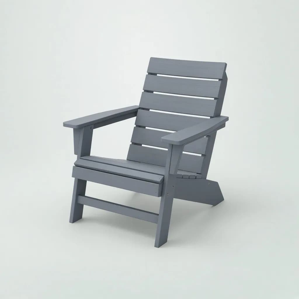 POLYWOOD Modern Adirondack Chair, Slate Grey