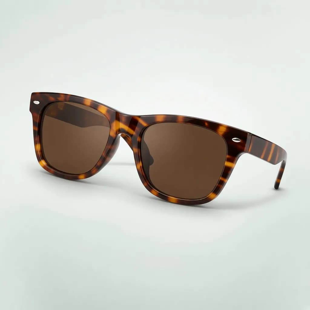 Ray-Ban Original Wayfarer Classic RB2140, Polished Striped Havana / B-15 Brown