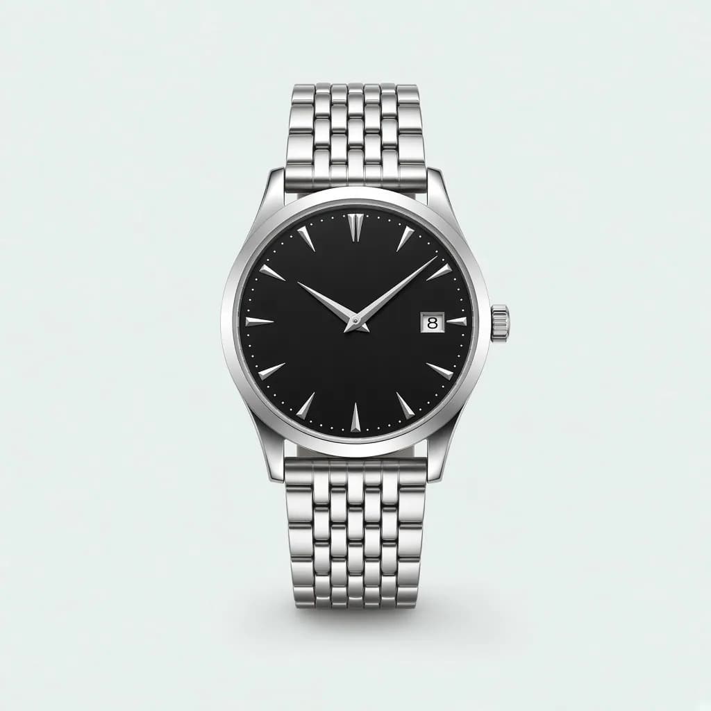 Tissot Visodate Powermatic 80 39 mm, Black dial, steel bracelet